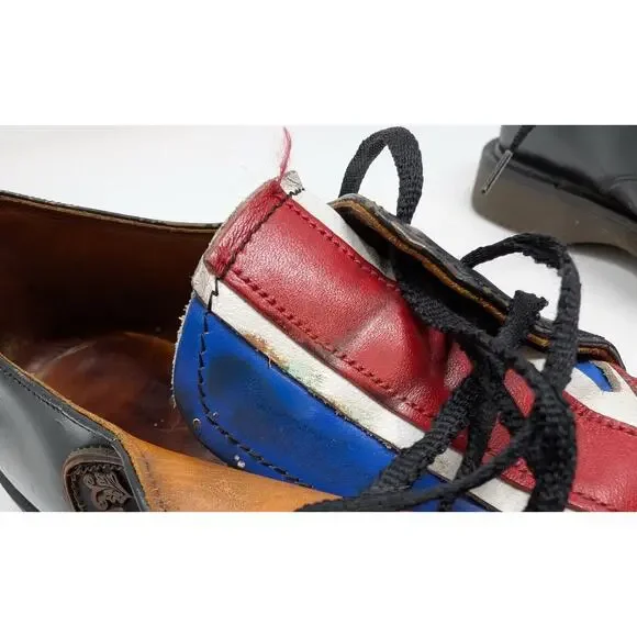 Vintage Dr. Martens Oxford Shoes Union Jack British Flag England Men's Size 7.5 - Picture 14 of 16
